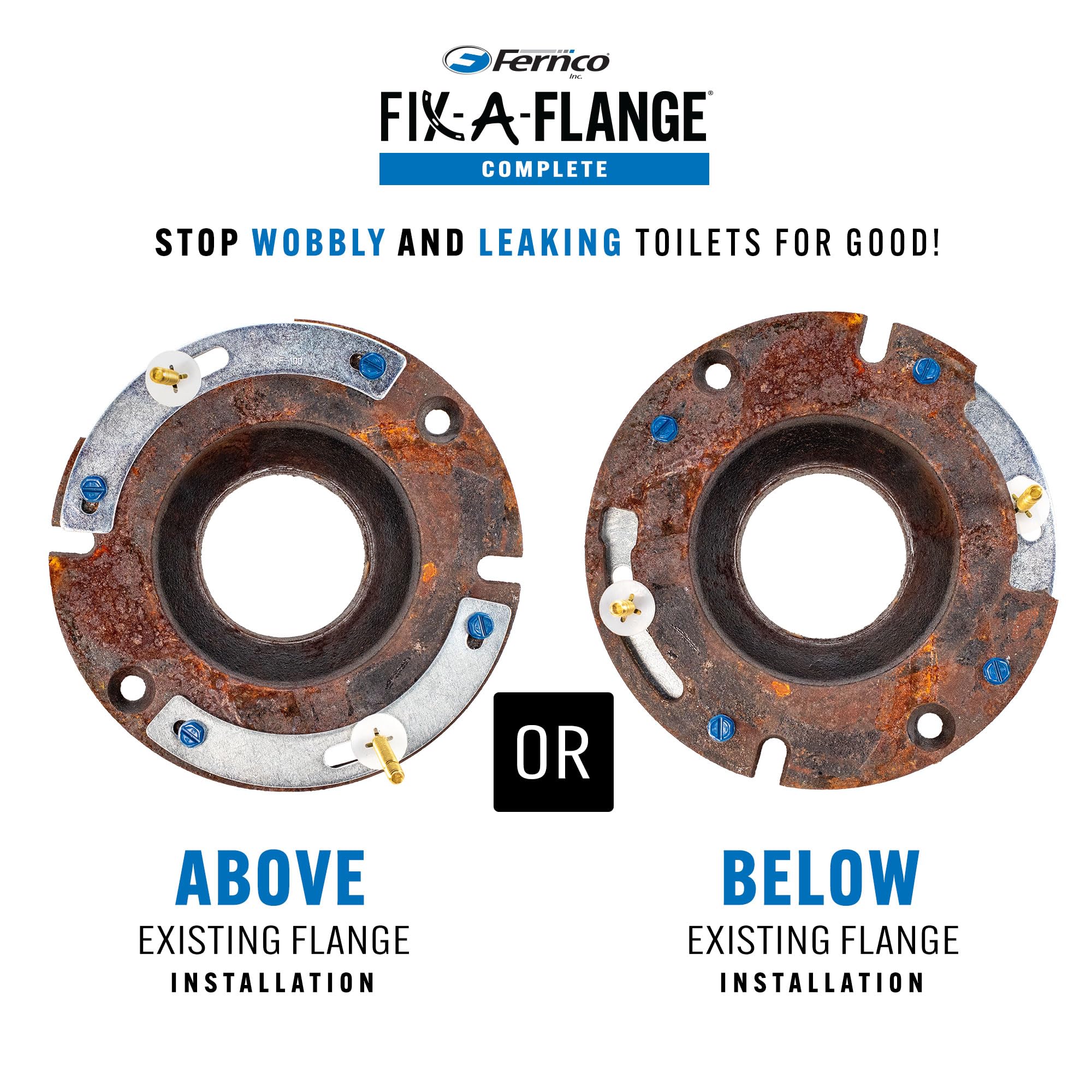 Fernco Fix-A-Flange Complete Universal Toilet Flange Water Closet Repair Kit