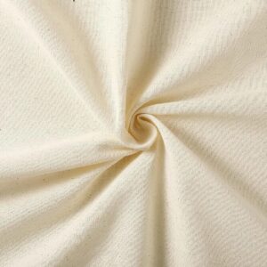 MDS Pack of 1 Yard, 100% Cotton Muslin Fabric 48” Inch Wide, Natural Unbleached Medium Weight Fabric Linen Textile for Backing Material Quilting Sewing Draping Apparel Cloths Crafts DIY Multipurpose