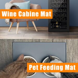 Mini Fridge Mat, 24''x24'' X0.8'' Mini Fridge Drip Trays Mat for Carpet Floor, Under Refrigerator Mat AC Conditioner Drip Pan, Silicone Mat for Refrigerators, Washing Machines, Dryers, Wine Coolers