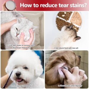 Hkpetie Pets Eyes Natural Tear Stain Removal Balm, Plant-Based Organic Formula Eyes Wipes Cream for Dogs and Cats, Relieve Eyes Discharge, Eye Mucus