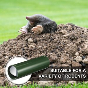 Qualirey 6 Pcs Mole Traps for Lawns Pocket Gopher Trap Catch and Release Live Mole Trap Tunnel Rodent and Gopher Trap Humane Mole Traps for Lawns, Easy to Use, Reusable for Eliminating Pests (Green)