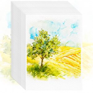 64 sheets watercolor paper, 5"x7" water color paper, 140lb/300gsm artist sketch easel acrylic painting loose drawing paper bulk, art supplies for kids child adults, watercolors, watercolor paint set