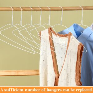 Yuntau 120 Pcs Wire Hangers Bulk Dry Cleaner Hangers 18" Caped Clothing Hangers Suit Hangers Strut Hangers for Dry Cleaners or Home