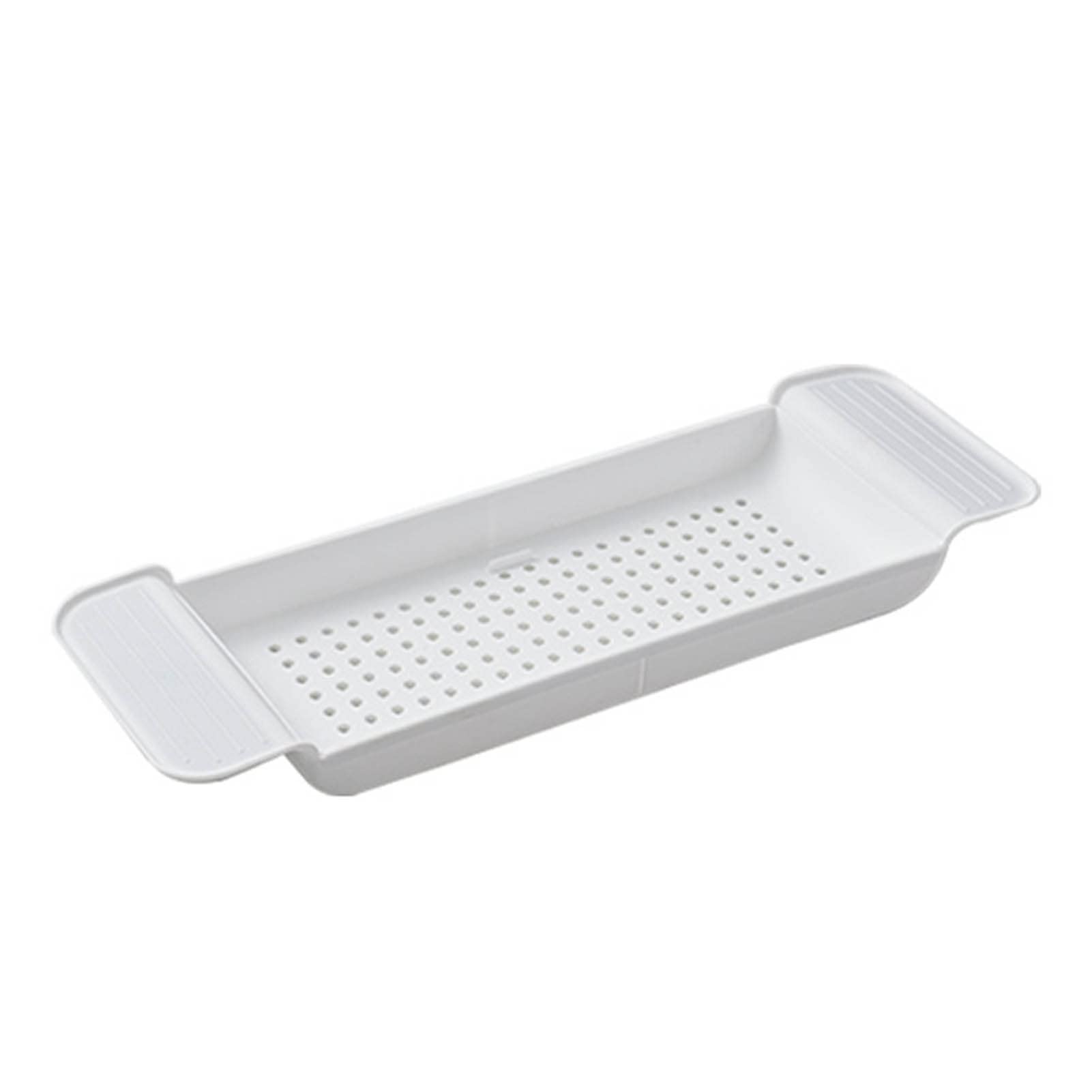 Bathtub Tray Stable Placement Plastic Material Draining Design Bath Tub Table for Bathroom Adjustables and Expandable, Perfect for Placing on a Bathtub.(White)