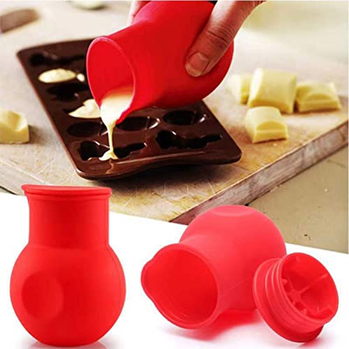 PURPLELILY Chocolate Melting Pots Silicone Chocolate Melters Microwave Safe Butter Cheese Candy Sauce Melter Melting Chocolate Silicone Melting Pots for Chocolate