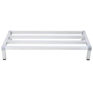 GAOMON Dunnage Rack 48'' x 14'',8 Inches Above Ground Level,Aluminum Dunnage Rack 1000 Lb Capacity,Low Shelf for Floor Used for Storage In Kitchens, Restaurants, Supermarkets,Grocery Stores