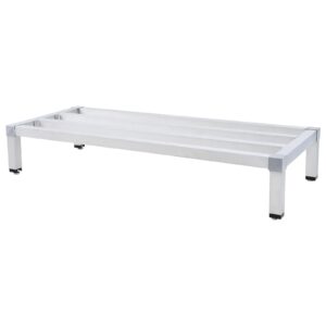 GAOMON Dunnage Rack 48'' x 14'',8 Inches Above Ground Level,Aluminum Dunnage Rack 1000 Lb Capacity,Low Shelf for Floor Used for Storage In Kitchens, Restaurants, Supermarkets,Grocery Stores