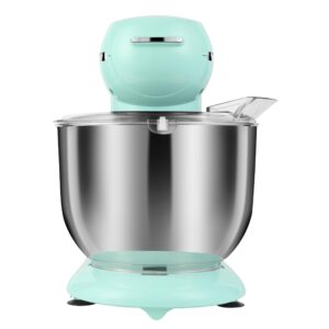 AIFEEL Stand Mixer, Electric Food Mixer with 7.5QT+5.5QT Two Stainless Steel Bowls, Tilt-Head Electric Kitchen Mixer with Dough Hook,Egg Whisk,Flat Beater,Splash Guard (Green)