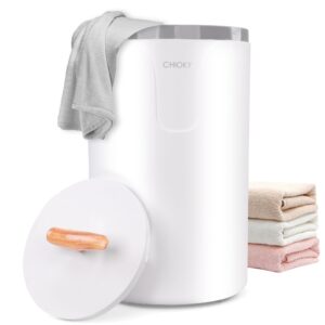 CHIOKY Towels Warmer for Bathroom, Hot Tub Large Towel Warmer Bucket with Timer and Fragrance Disc, Fits Up to Two 40"X70" Oversized Towels, Blanket, Clothes and Robe for Single or Double, White