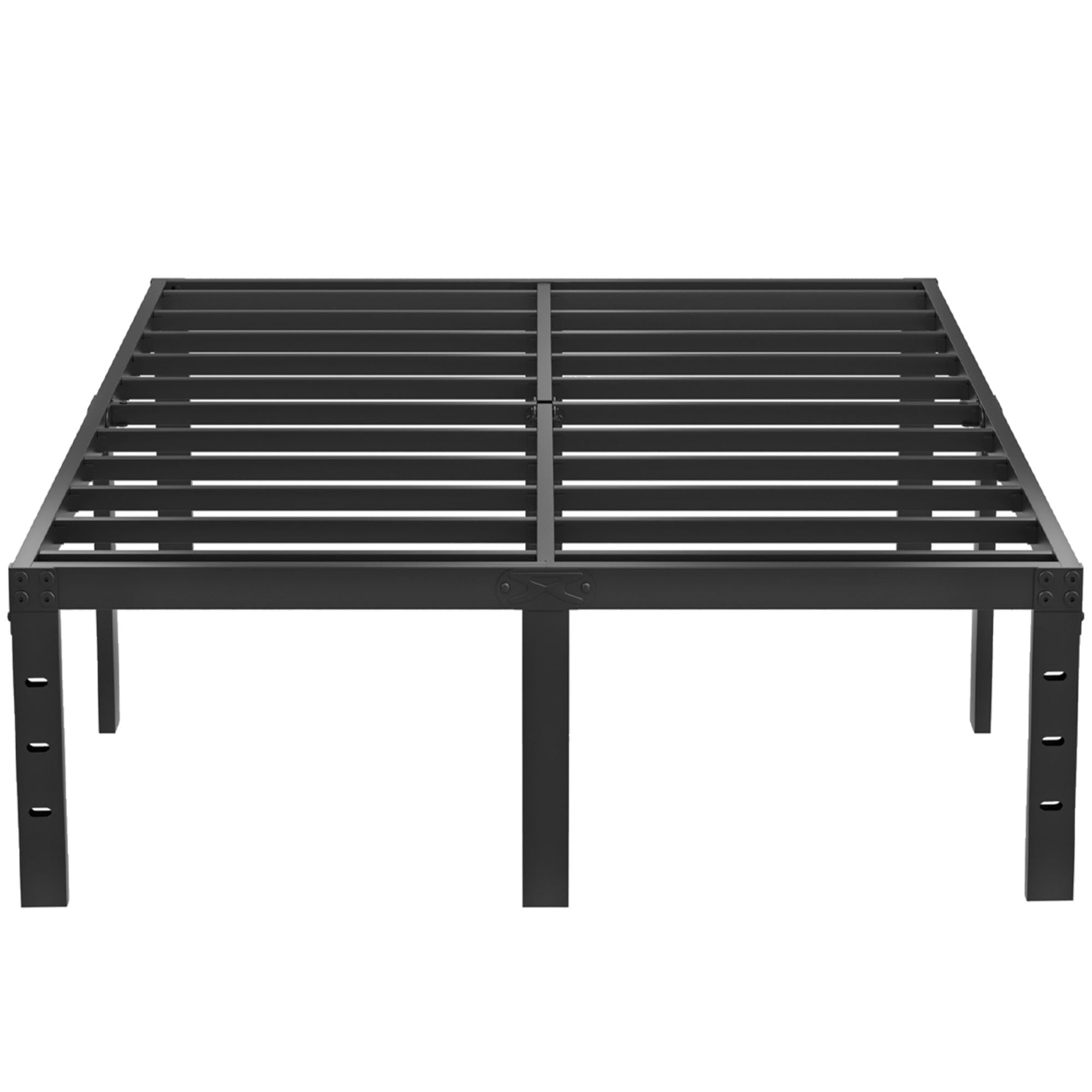 SHOANED Queen Size Metal Bed Frame - 16 Inch Heavy Duty Bedframe Black Basic Steel Slats Platform No Box Spring Needed, Easy Assembly, Noise Free