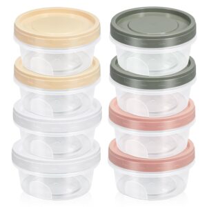 asevat 8-piece set 10 oz,plastic storage containers with lids kitchen, food storage containers with lids, microwave safe bowls with lids,freezer safe containers,slime,soup, stackable