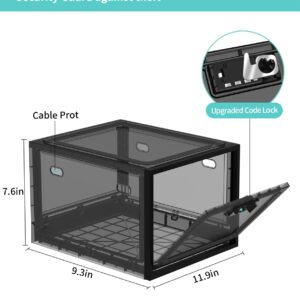 biliitim Large Medicine Lock Box for Safe Medication, Lockable Storage Cabinet for Fridge Food/Electronics Safe, Phone Jail Lock Box with Combination Code for Home/Dorms/Office Storage Lockers