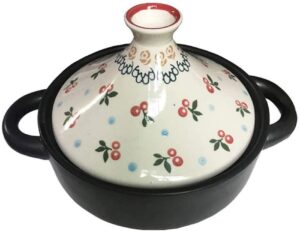 ecbcueg home 20cm tagine pot, hand made and hand painted tagine pot home ceramic cookware lead free stew casserole slow cooker 1.5l,a