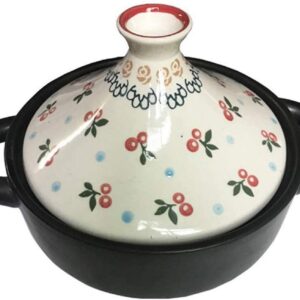 ECBCUEG Home 20Cm Tagine Pot, Hand Made and Hand Painted Tagine Pot Home Ceramic Cookware Lead Free Stew Casserole Slow Cooker 1.5L,A