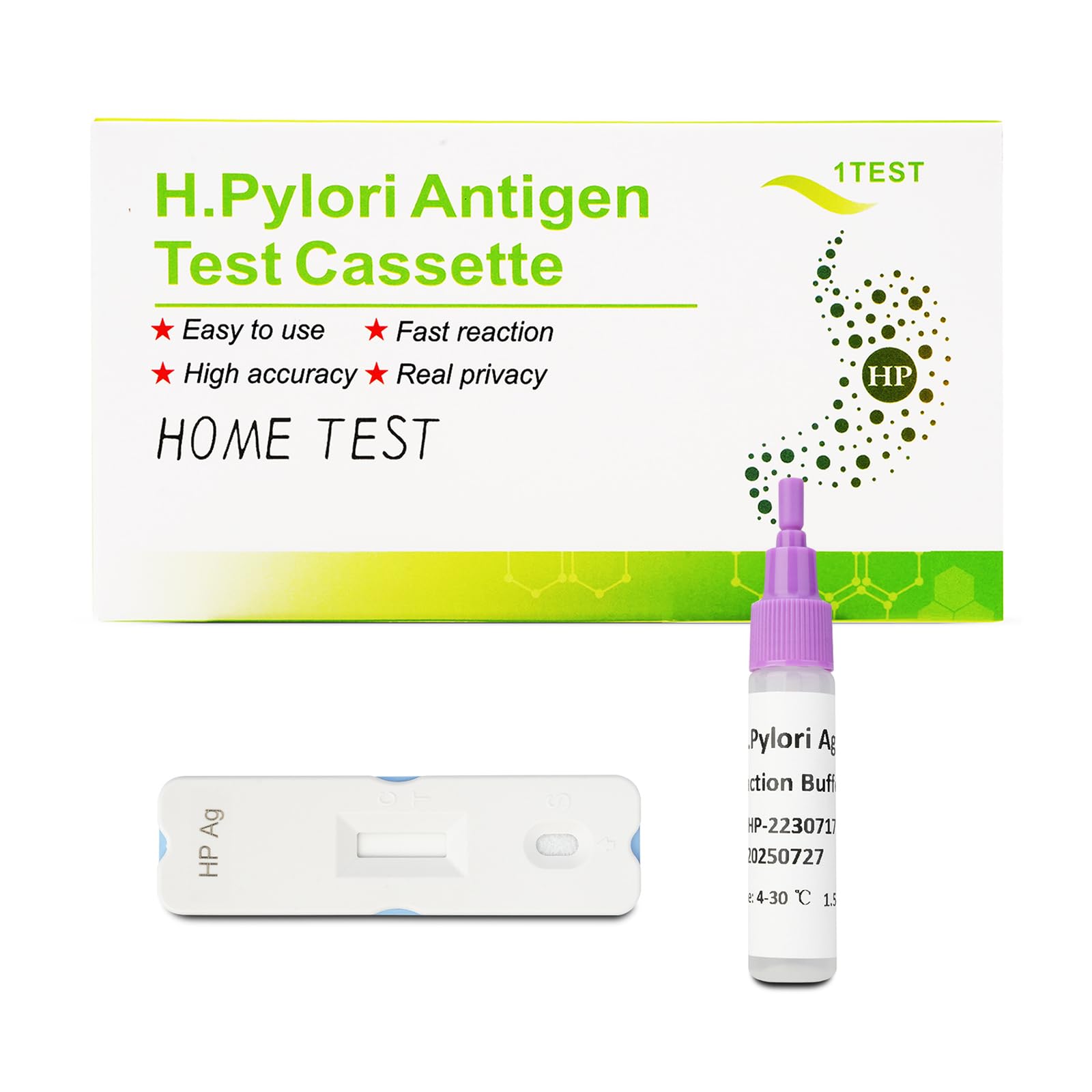 Helicobacter Pylori Stool Test Kits, H. Pylori，h. Pylori Stool (Antigen)10-15 Minutes of Quick Home Testing, The Result is Highly Accurate, Easy to Read and use