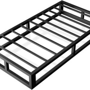 Bilily 6 Inch Twin XL Bed Frame with Steel Slat Support, Low Profile King Metal Platform Bed Frame Support Mattress Foundation, No Box Spring Needed/Easy Assembly/Noise Free