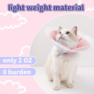 Cat Cone Collar Soft, Lightweight Cat Cones to Stop Licking, Adjustable Soft Cone for Cats After Surgery, Waterproof Kitten Cones Elizabethan Collar for Cats Recovery Collar Soft Cat Neck Cone