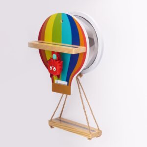 for Tonie Shelf Tonies Figures Storage,Magnetic Wooden Floating Shelves Compatible with Tonie Box Player Character for Children Room (hot air Balloon)