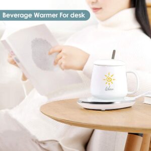 Generic Coffee Cup Warmer for Coffee and Tea, Coffee Mug Warmer for Desk, Home, Office, Coffee Cup Warmer for Milk Coffee and Tea, White