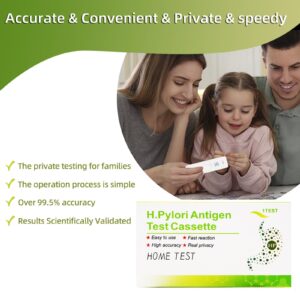 Helicobacter Pylori Stool Test Kits, H. Pylori，h. Pylori Stool (Antigen)10-15 Minutes of Quick Home Testing, The Result is Highly Accurate, Easy to Read and use