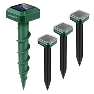 outdwella 2024 new solar powered sonic mole repeller - ultimate eco-friendly garden solution