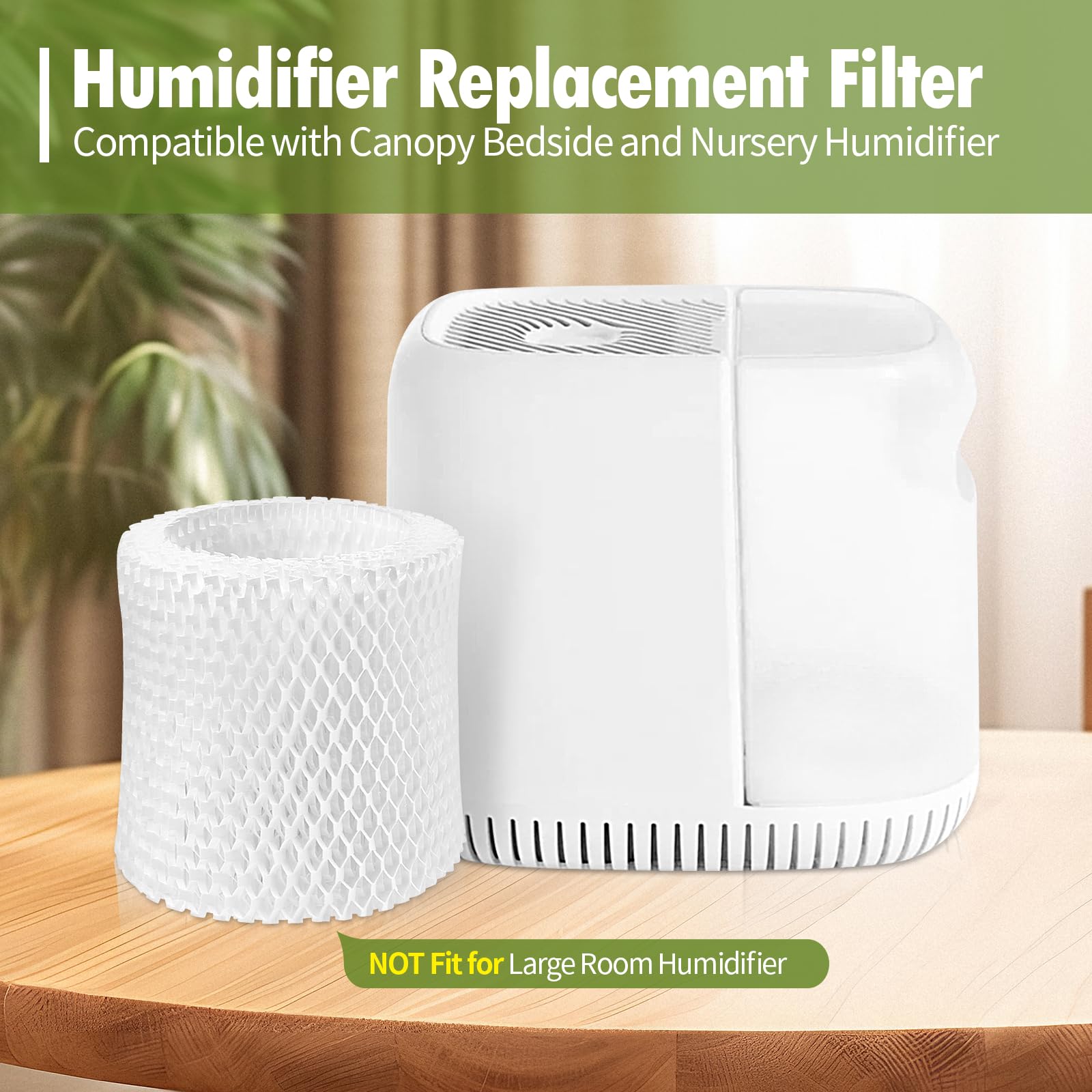 Aiskaer Humidifier Wicking Replacement Filter Compatible with Canopy Bedside and Nursery Humidifiers(NOT for Canopy Plus Humidifier), Paper Filter, 3-Pack