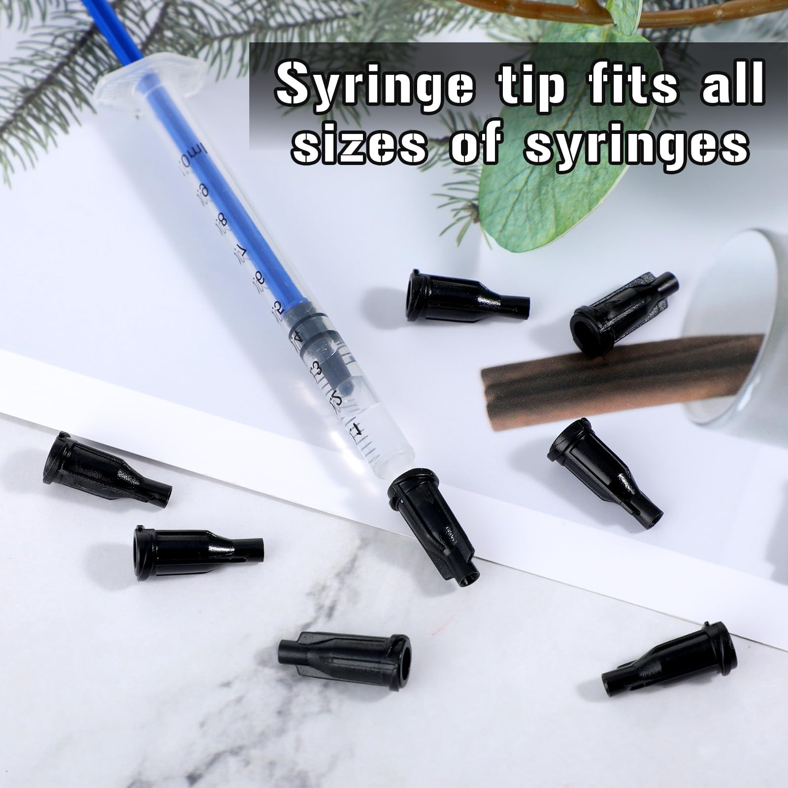 150 Pack Syringe Caps Black Tip Caps Syringe Caps Dispensing Needle Tip Cap for Syringes Oral Medicine Bottles Slip On Design Craft Industrial Use