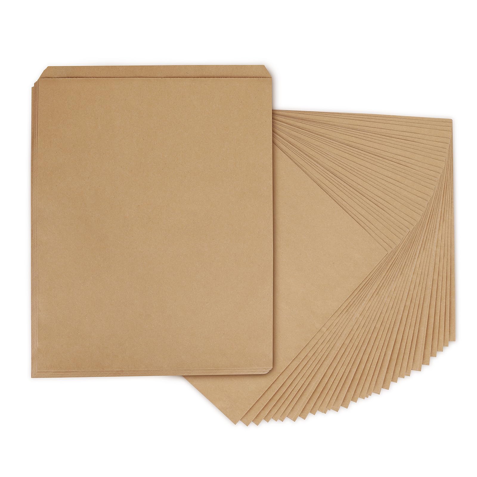 BagDream 12x15 Flat Paper Bags 100Pack Kraft Brown Paper bags for Prints, Craft, Shirts, Small Business, Package, Wrapping, Gift Bags