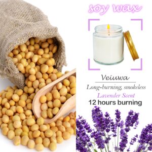 Veiuwa 24 Pcs 4 Oz Mini White Soy Candles,Scented Candles,Candle Set,Aromatherapy Candle,Bulk Candles，Great Stress Relieving Scented Candles for Girls as a Gift for Birthdays, Weddings and More!