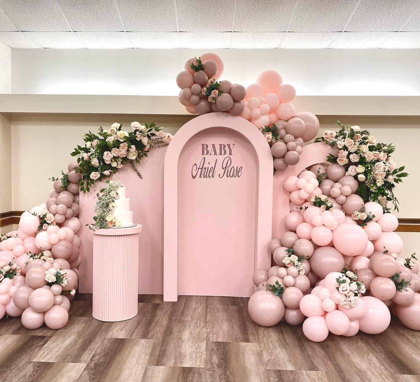 JZCZOEB Dusty Pink Double Stuffed balloons Different Size 115Pcs 5/10/12/18 Inch Dusty Rose Matte Pink Balloons Garland Arch kit for Boho Birthday Baby Shower Bridal Shower Wedding Baptism Party