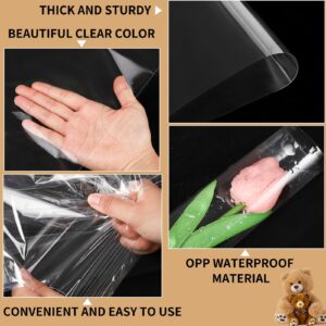 6PCS Extra Large Cellophane Bags 40x50 Inch Clear Cellophane Gift Bags Cellophane Wrap For Gift Baskets 2.5 Mil Thick