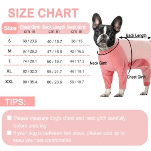 KOESON Dog Surgery Suit Female Spay, Long Sleeve Recovery Suit for Dogs After Surgery, Soft Dog Surgery Recovery Suit Pet Onesie for Abdominal Wounds Anti Licking Dog Cone Alternative Pink