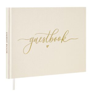 elegant guest book - polaroid guest book for special events, 9.2'' x 7.3'', 55 sheets/110 pages, photo guest book with inner pocket, 2 photo sticker sheets, 110 pages for sign in and photos