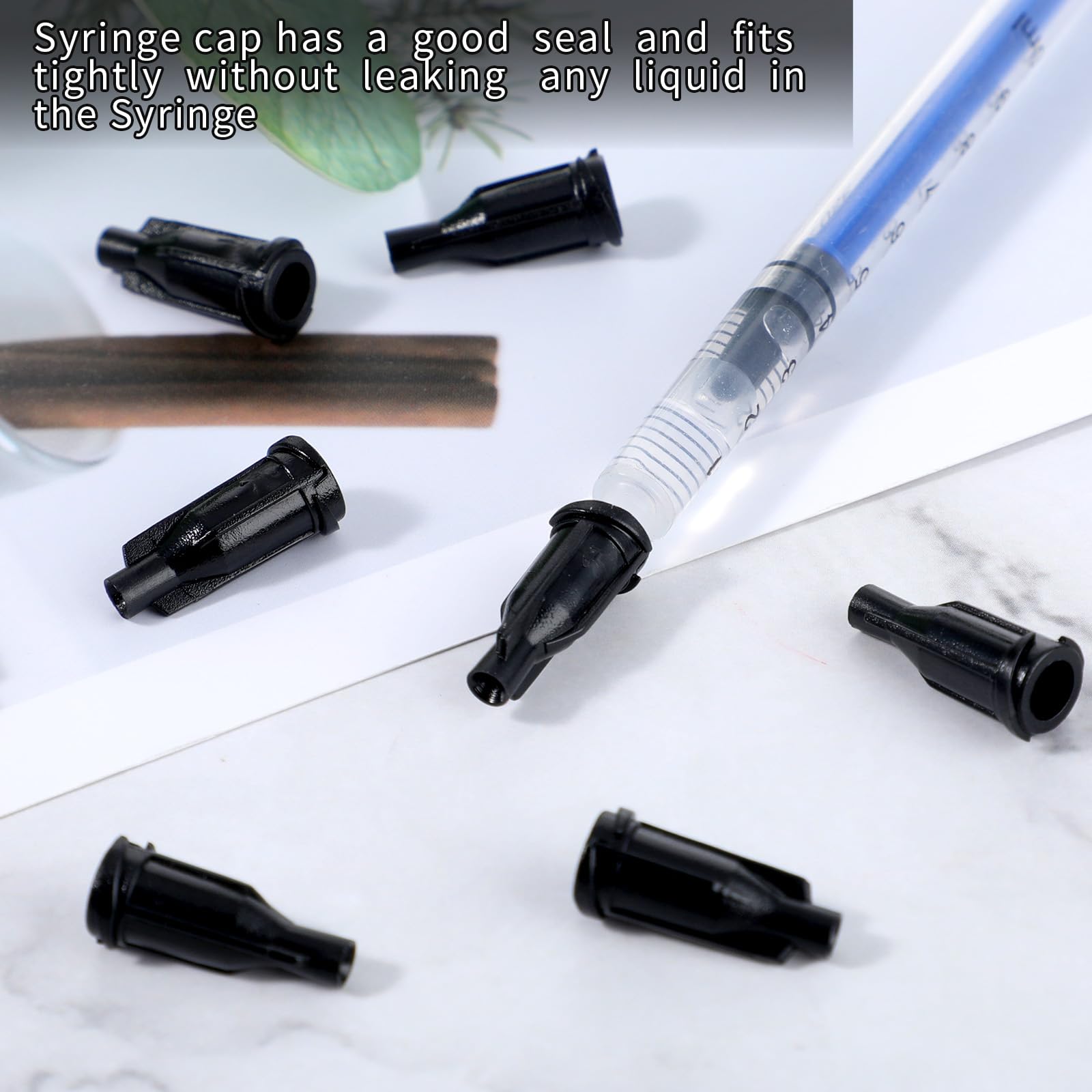 150 Pack Syringe Caps Black Tip Caps Syringe Caps Dispensing Needle Tip Cap for Syringes Oral Medicine Bottles Slip On Design Craft Industrial Use