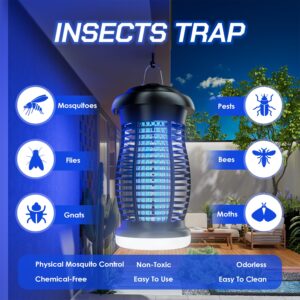 Bug Zapper,Bug Zapper Outdoor,4200V Plug in Mosquito Zapper with LED Light,Fly Trap for Indoor&Outdoor Waterproof Mosquito Killer,Electric Fly Traps