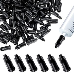 150 pack syringe caps black tip caps syringe caps dispensing needle tip cap for syringes oral medicine bottles slip on design craft industrial use