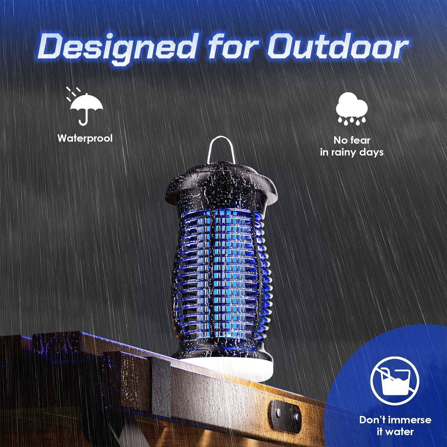 Bug Zapper,Bug Zapper Outdoor,4200V Plug in Mosquito Zapper with LED Light,Fly Trap for Indoor&Outdoor Waterproof Mosquito Killer,Electric Fly Traps