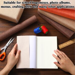 SmoothNovelty 4 Pcs 40 x 16 Inches Book Cloth Bookcover Fabric Surface with Paper Backed Book Binding Cloth Fabric Book Cover for Scrapbooking Album DIY Craft Supplies Home, 4 Colors (Earth Color)