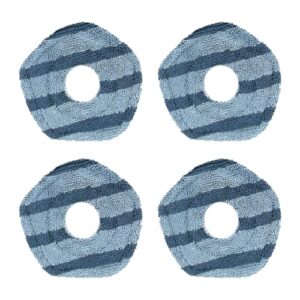 fixbetter 4 pcs mop pads for x10 pro omni robot vacuum cleaner, microfiber wiping pad accessory set