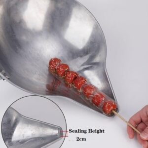 Xgxoz Candy Melting Pot, Tang Hulu Sugar Pan Sugar Dipping Pan Chocolate Melting Pot Candy Melter Candied Haws Heating Pot Iron Grilling Wok Melt Pan with Handle Aluminum pot, Silver