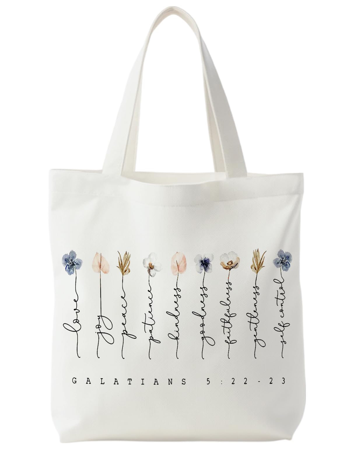 Supwhd Bible Bags for Women, Christian Tote Bag, Fruit of the Spirit Galatians 5:22-23, Gifts for Christian Women, Bible Verse Christian Canvas Tote Bags for Women