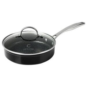 generic curtis stone 8"" sauté pan with lid (renewed), black