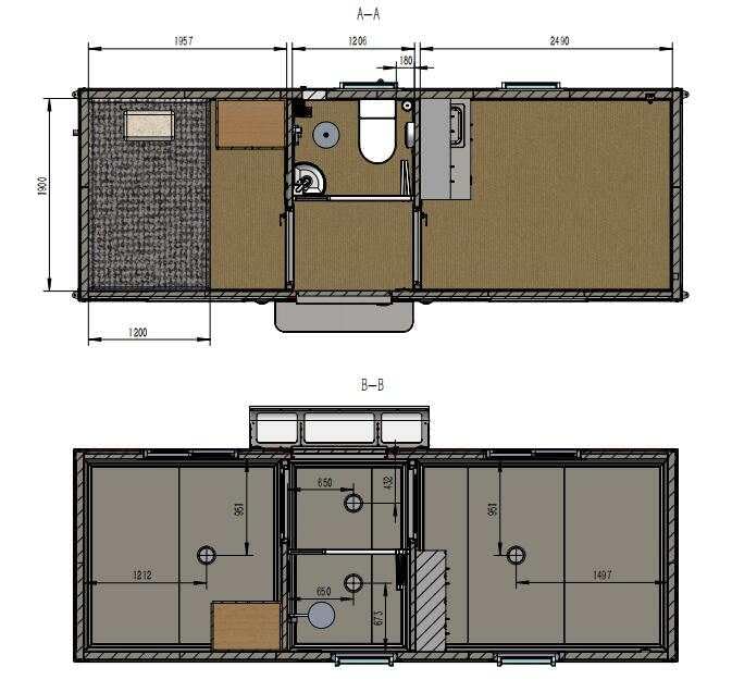 Generic Portable Prefabrecated Tiny House, Expandable Plastic Mobile House, 20X7 ft Prefab House, Foldable Moveable House, 1Bedroom with SofaBed, Cupboard, Kitchen, Ideal for Office, Shed, White