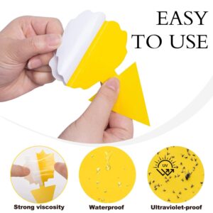 Fruit Fly Trap for Indoors Fungus Gnat Killer Indoor Sticky Traps for Mosquito and Flying Insects Yellow Sticky Paper Sheets 30 Pack Flower