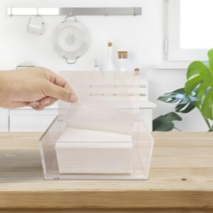 GVPIPYS Acrylic Dryer Sheet Holder,Clear Dryer Sheets Dispenser Container Box with Lid,Dryer Sheet container for Laundry Room,Laundry Sheet Holder for Organizing Fabric Dry Sheet and Laundry Pods