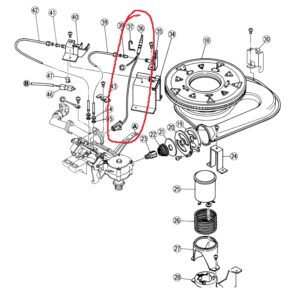 Mnem Thermocouple for Rinnai gas 55 cup rice cooker and similar, silver/white, RR82-41318-02