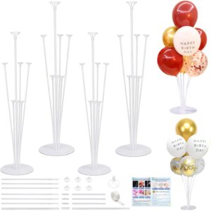 4 pack balloon stand kit, fenxyo balloon sticks holder with base for table graduation birthday wedding anniversary baby shower gender reveal party decorations