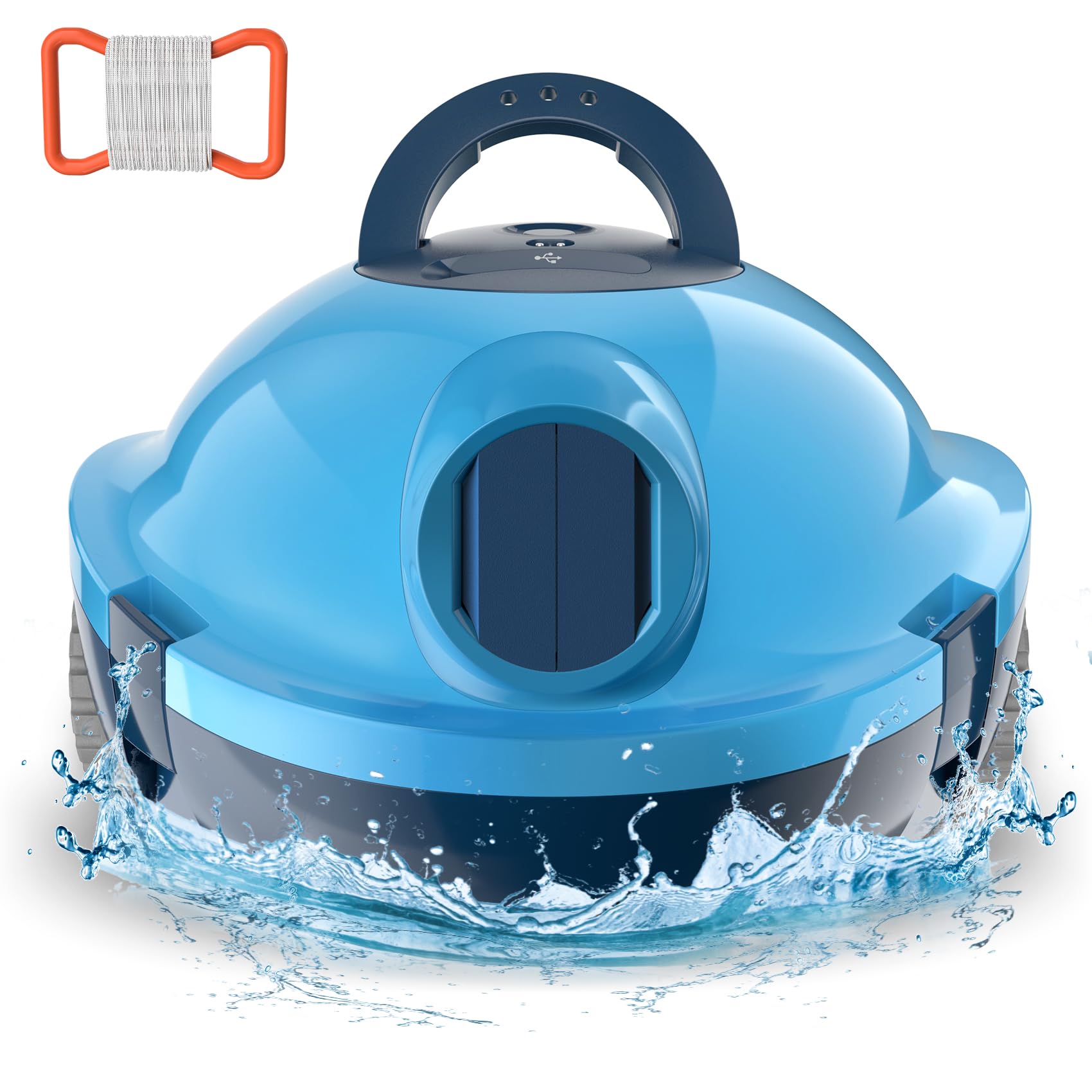 𝙐𝙥𝙜𝙧𝙖𝙙𝙚𝙙 OUCAXIA Cordless Robotic Pool Cleaner, Automatic Pool Vacuum, 90 Mins Runtime & Powerful Suction, Self-Parking, Lightweight, Ideal for Above/In-Ground Pool 65 Feet/1100 Sq.Ft