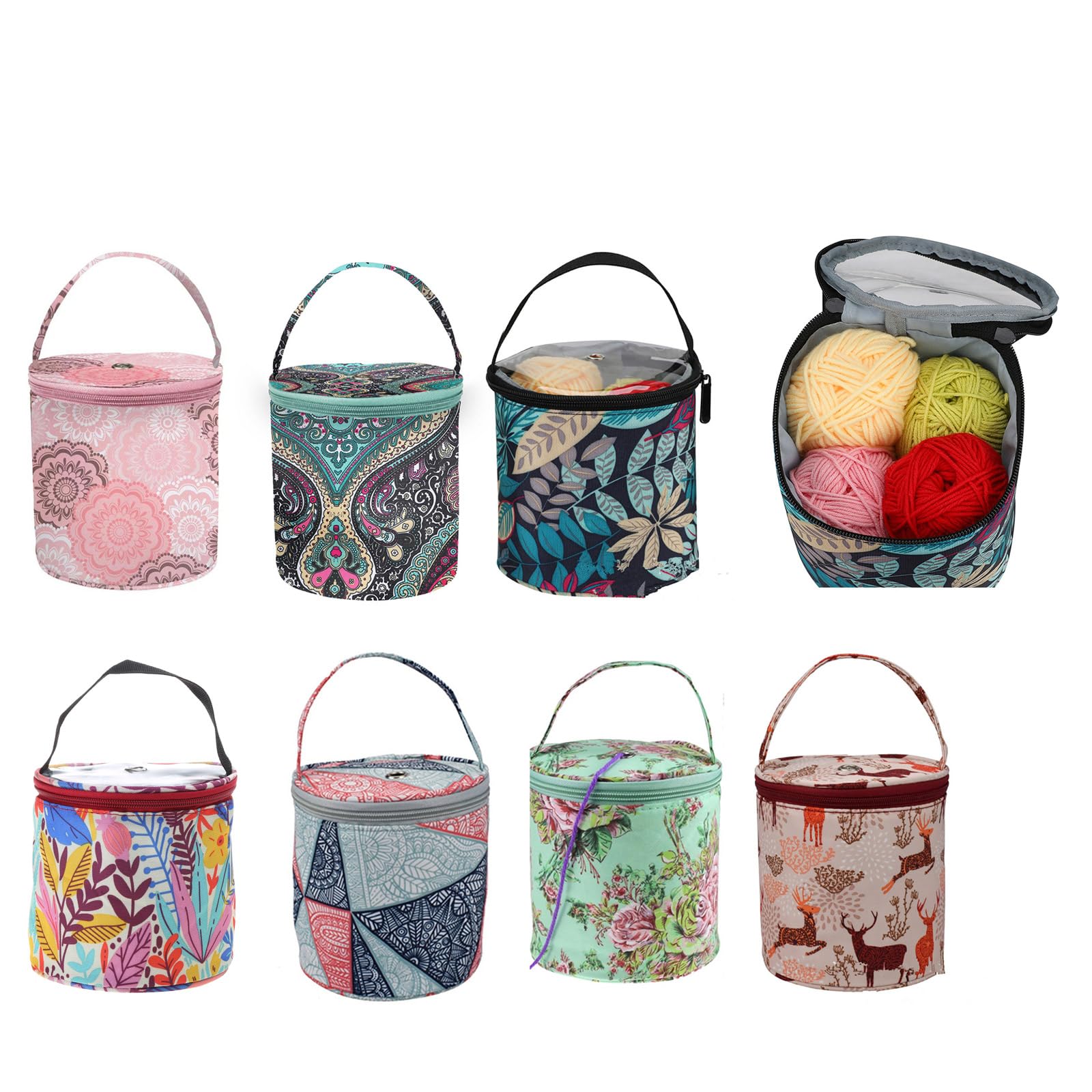 JinGuoZiLP Yarn Storage Bag Knitting Bag Wool Storage Organizer for Crochet Hook and Knitting Accessories Yarn Holder Carrying Case