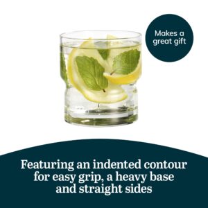 Libbey Newton Stackable Double Old Fashioned Glass, 12 ounce, Set of 6